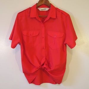 [Diane Von Furstenberg] Vintage Red Blouse Size 12